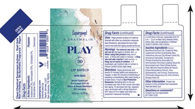 Lip Shield Mint (Play Lip Shield Spf 30 Label)